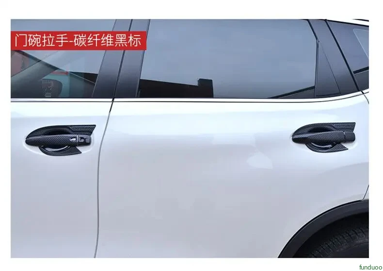 For Nissan X-Terra 2017 2018 2019 2020 2021 2022 XTerra Carbon Fiber Car Door Handle Bowl Cover Styling Accessories Sticker