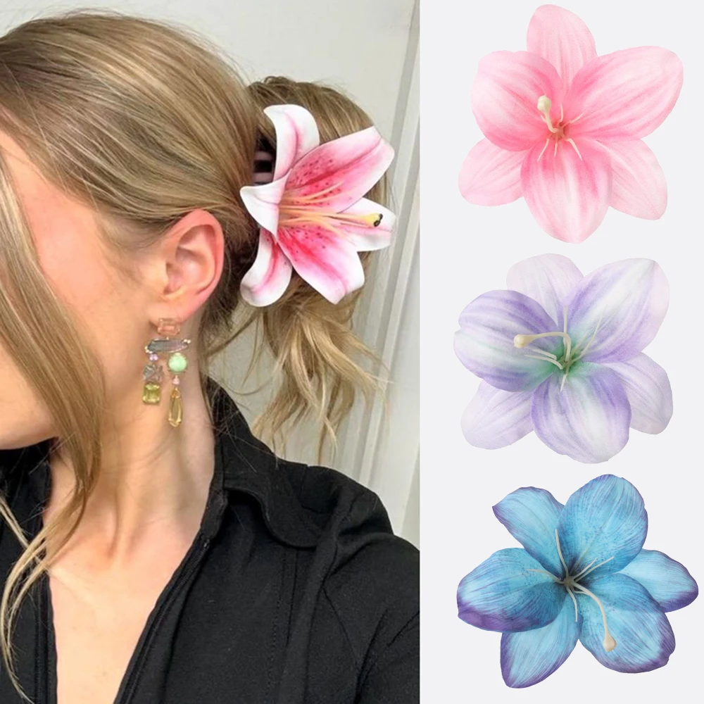 Große Blume Haarnadel Für Frauen Böhmen Hawaii Seite Clip Styling Kopfbedeckungen Damen Party Reise Haar Clips Zubehör Haarspange