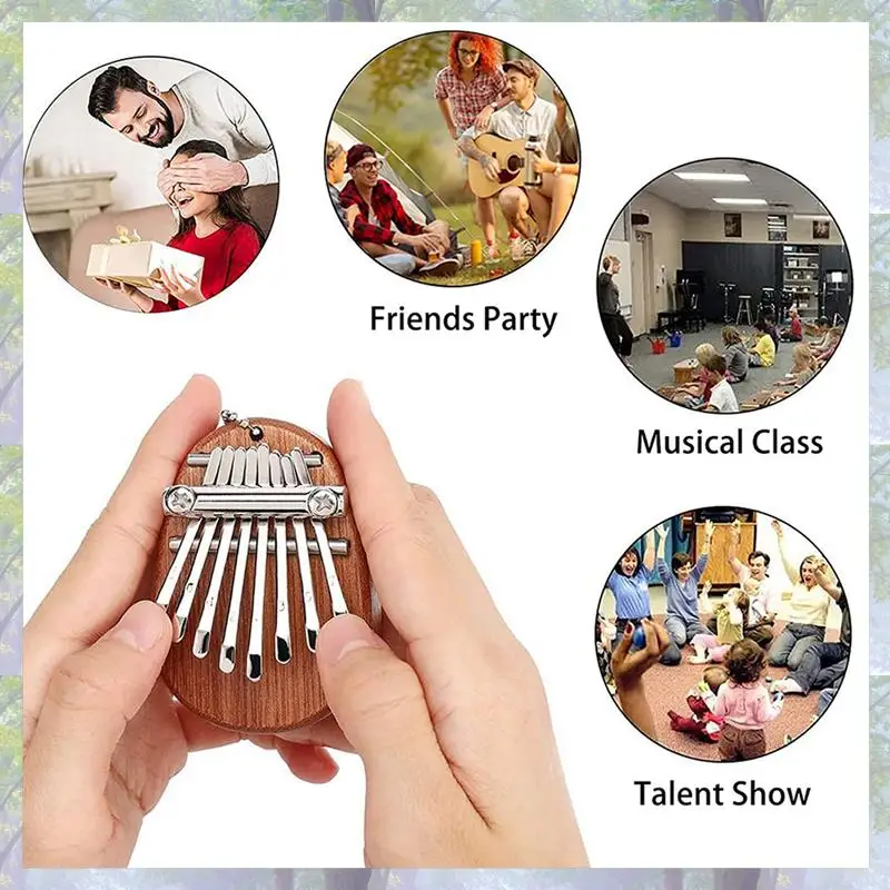 신상품 4개입 칼림바 엄지피아노 8키 미니 엄지피아노 핑거피아노 미니 칼림바 엄지피아노 어린이 성인 악기 액세서리