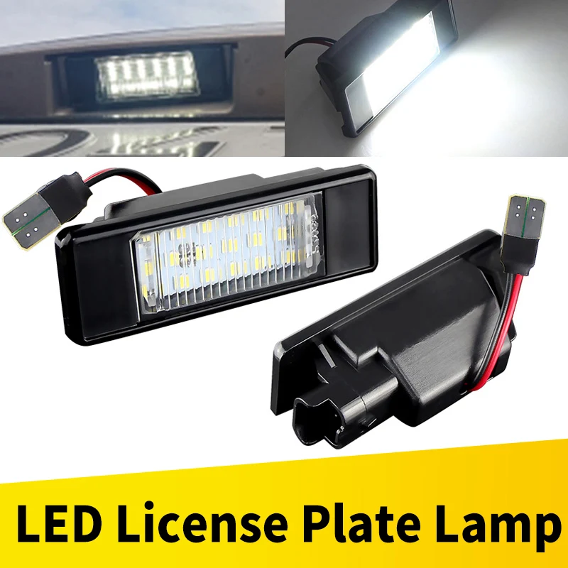 2Pcs 6000K White Led Tail Number License Plate Light No Error For Mercedes-Benz Vito W639 Viano W639 Sprinter W906 Canbus
