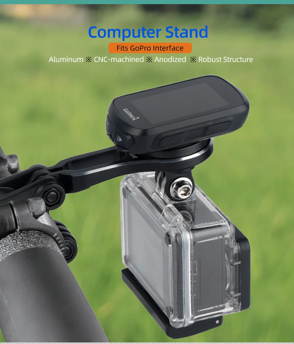 Fahrradhalterung aus Aluminiumlegierung, vorderer Lichtlampenständer, Gopro-Halterung, Basis, Computeradapter, passend für Trek Bontrager Blendr Cervelo – Detail 1