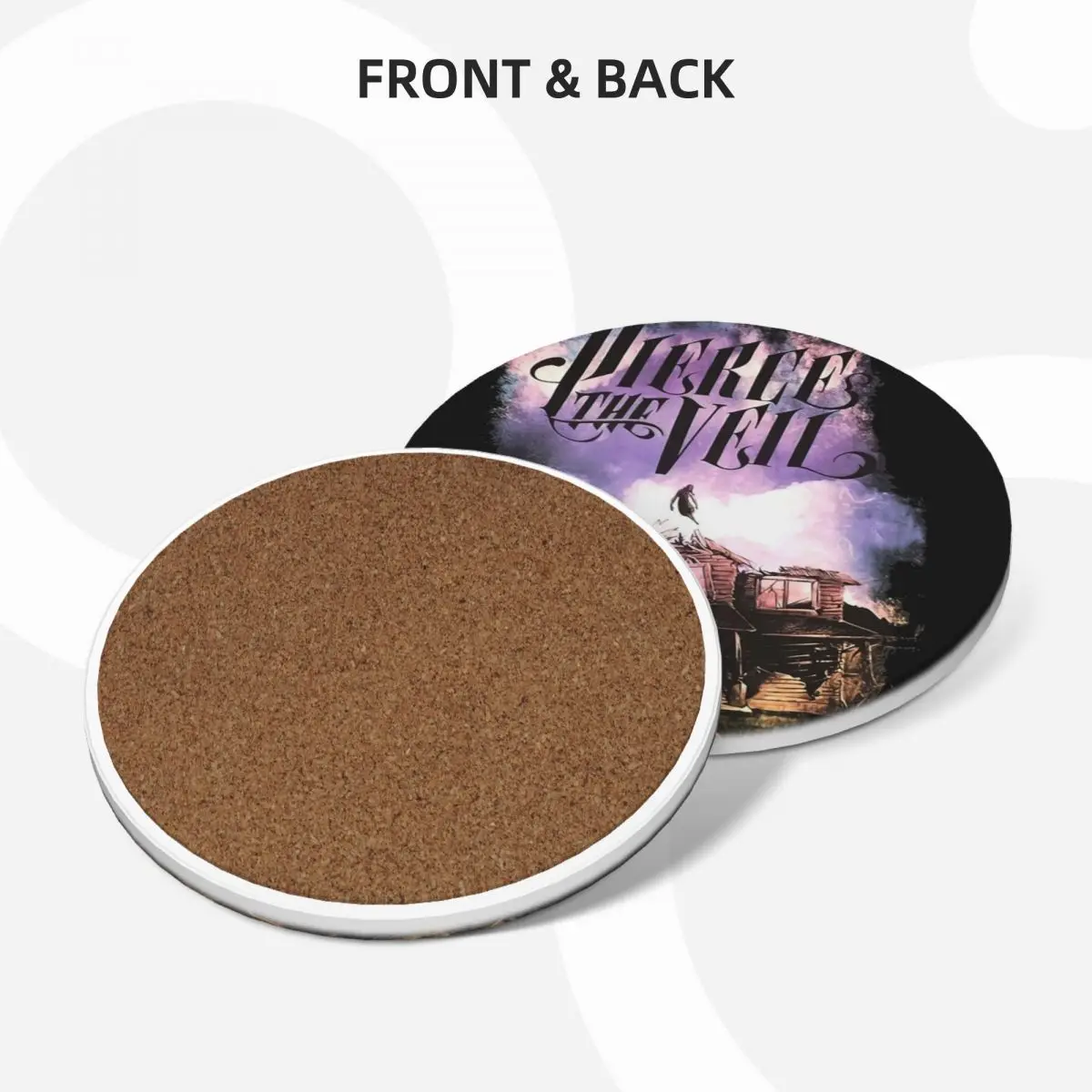 Pierce The Veil Collide With The Sky Ceramic Coasters (Set of 4) set for drinks pot Coasters