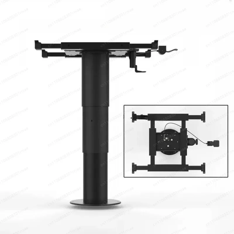 For RV Aluminum Alloy Lifting Table Leg, Adjustable Height Table Base with Four-Way Translation Frame for Caravan Boat Yacht