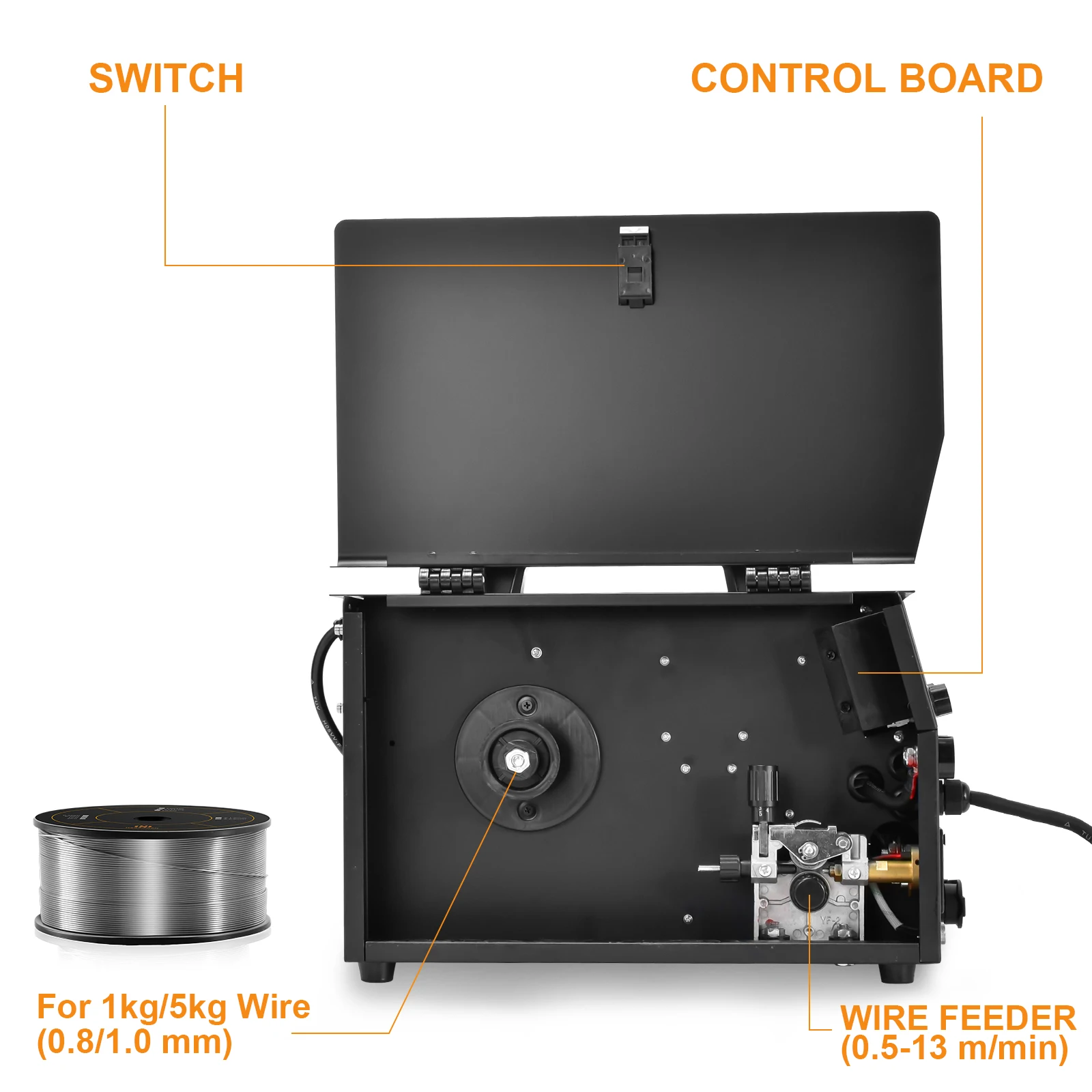 Hzxvogen 5 In 1 Plasma Cutter Welders Digital Screen 220V Cut/MMA/Gas/Non-gas Mig/Lift TIG Inverter Welding Machine 1/5 Kg Wire