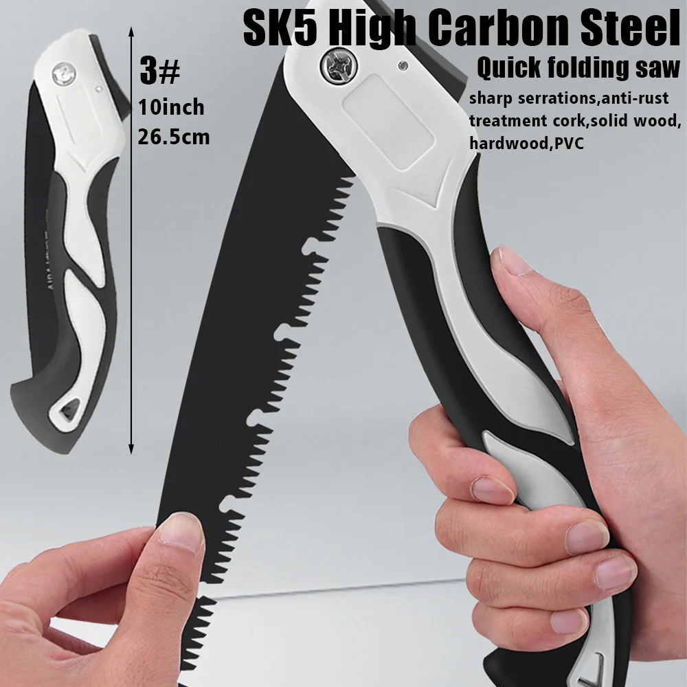 1 Pc Medium Size 10-inch/26.5cm Folding Hand Saw, Portable Outdoor Logging Saw for Gardening, Camping & Branch Pruning