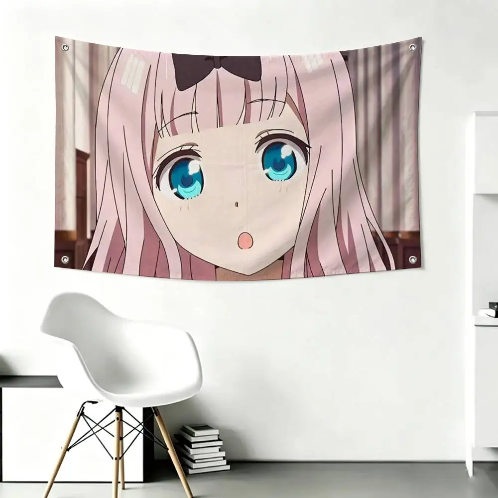 Anime Chika Fujiwara Flags Wall Hanging Tapestry Outdoor Garage Room Decorative flag Background Blanket