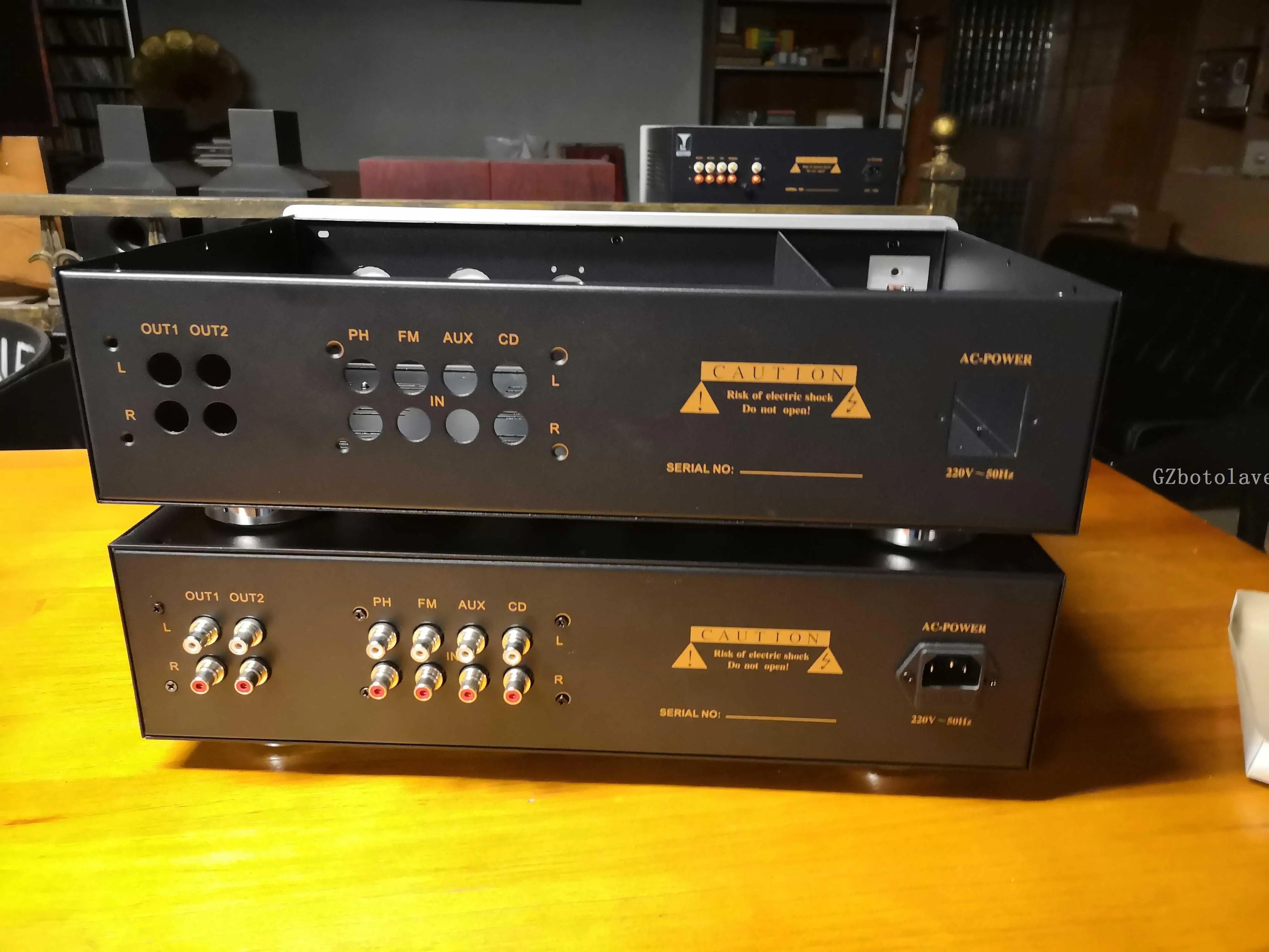 الحديد الألومنيوم الترابط مُضخّم صوت الهيكل مضخم الصوت لتقوم بها بنفسك صندوق 430x110x250mm