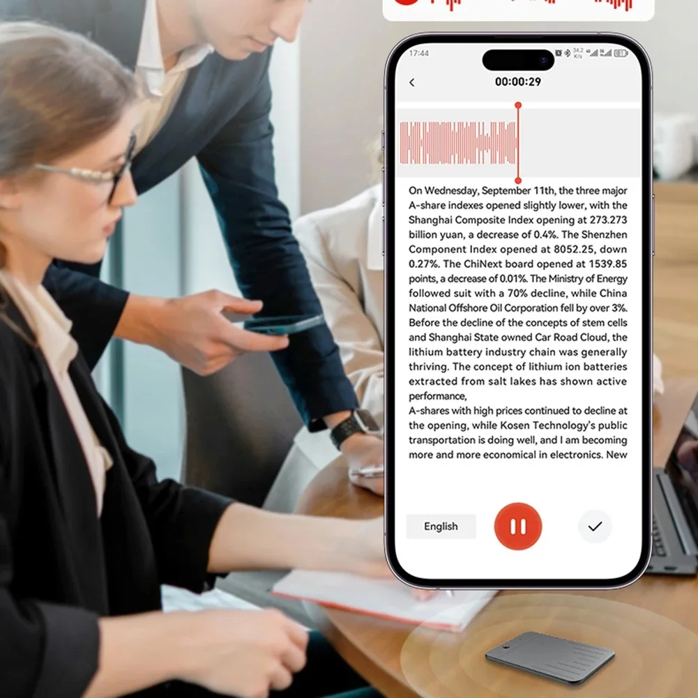 A3V AI مسجل صوت APP التحكم مسجل الصوت نقل استغلال مع جهاز ChatGPT الملاحظات دعم 80+ لغة