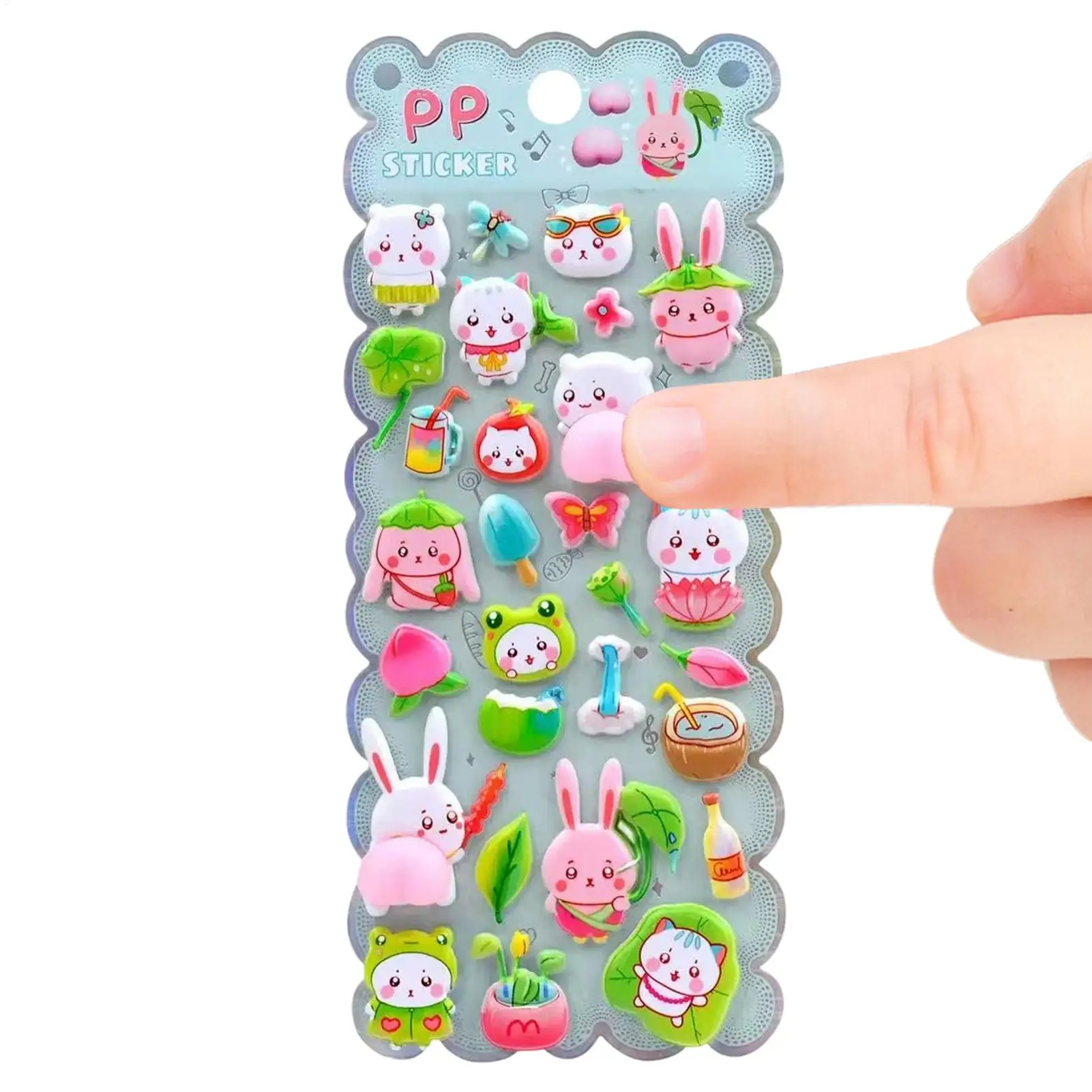 ملصقات ثلاثية الأبعاد كارتونية ثلاثية الأبعاد مضحكة قابلة لإعادة الاستخدام للأطفال ملصقات فقاعات القصاصات للحفلات والفصول الدراسية وأعياد الميلاد وعيد الميلاد والمنزل