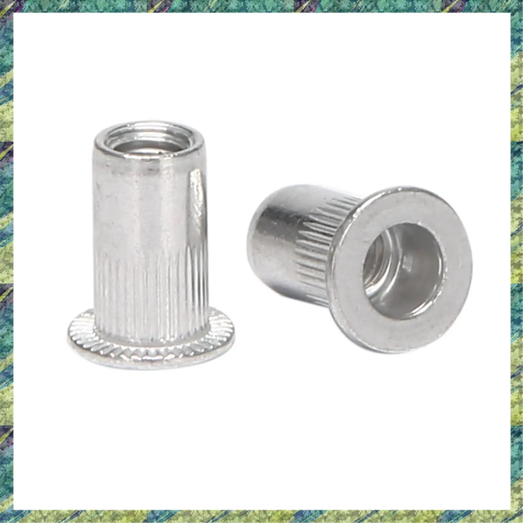 

Nana M5 Aluminum Flat Head Rivet Nut Insert Nuts Silver Tone 20Pcs