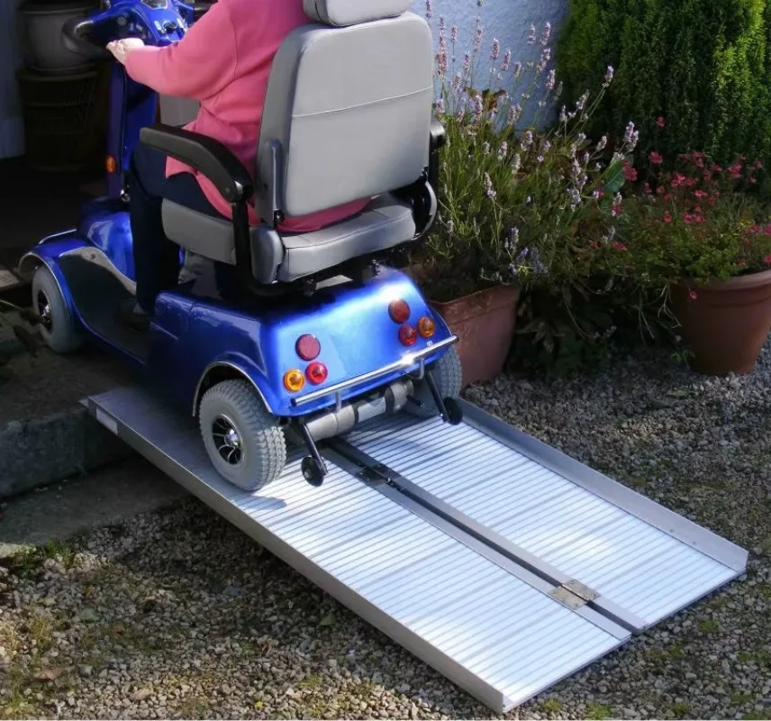 Lightweight aluminum ramps for disabled wheelchairs