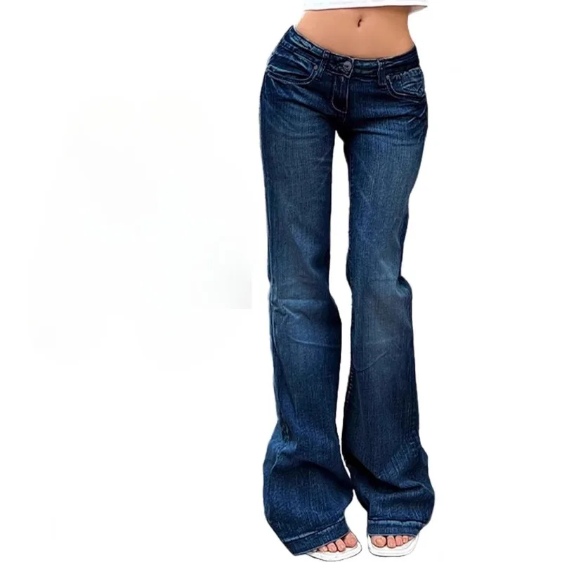 

Vintage Spice Girl Flared Pants Slim Skinny Elastic Jeans Women's Trousers