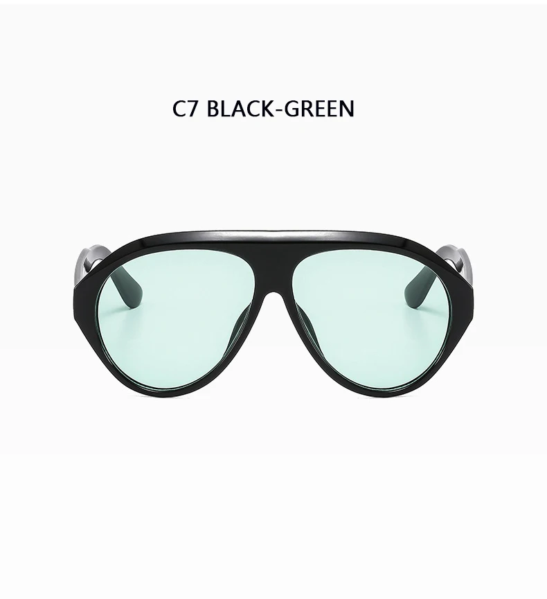 Piloten-Sonnenbrille mit großem Rahmen, Unisex, Übergröße, modische braune Sonnenbrille, Markendesign, Winterbrille – Detail 27