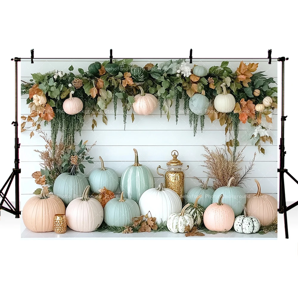 Mehofond Autumn Pumpkin Ins Wind Gentle Thanksgiving Photography Background Baby's Birthday Celebration Children's Photo Studio