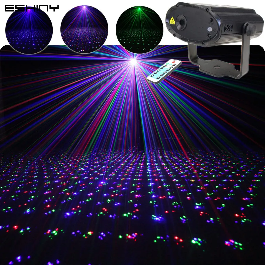 

ESHINY RG/RGB Laser Full Stars 24 Snow Christmas Patterns Projector DJ Light Dance Disco Bar Party House Decoration Show Z18N7