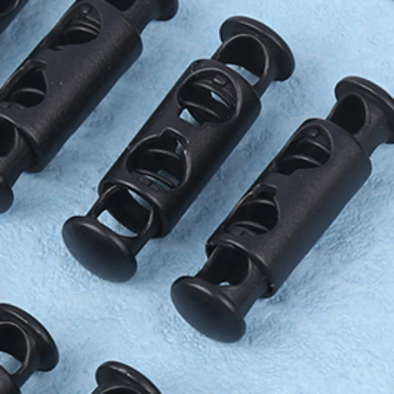 10Pcs Metal Double Hole Head Spring Buckle Cord Lock Elastic Adjustment Buckles Tightening Fasteners Locks Sewing Tools