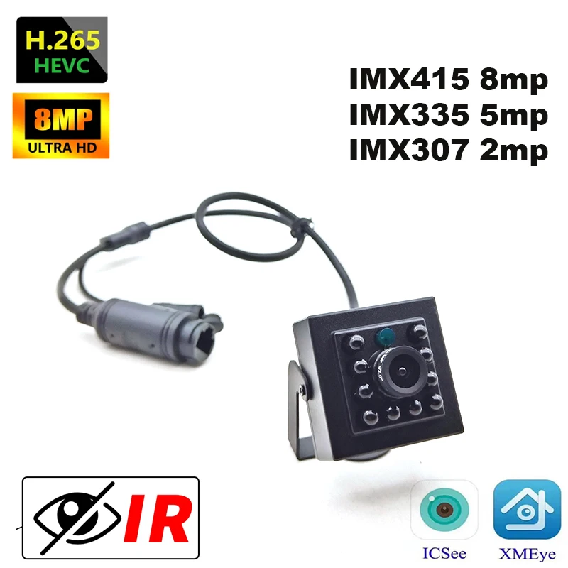 

XMEYE IMX307 IMX335 IMX415 Starlight Level 4K Ultra HD 8MP IP Camera Indoor H.265 Onvif Mini Small Night Vision IR 940nm POE Cam