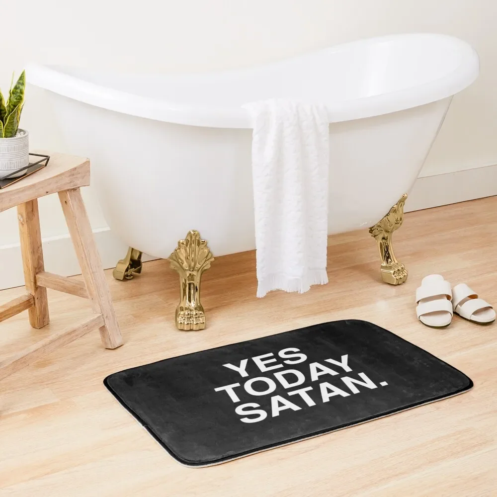 Yes Today Satan Bath Mat Bathroom Floors Carpet In The Bathroom Room Carpet Mat