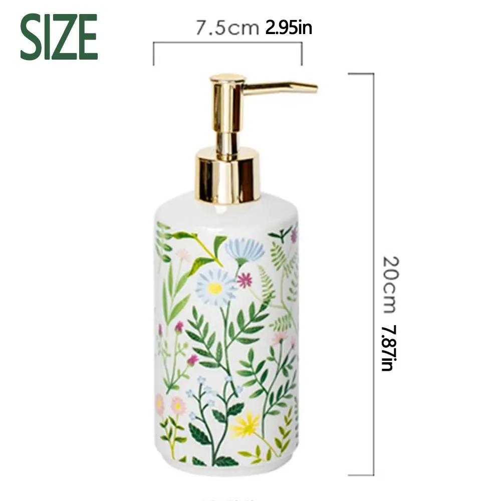 Vintage Ceramic Soap Dispenser Durable Refillable Creative Liquid Storage Container Save Soap Empty Hand Wash Dispenser Toilet