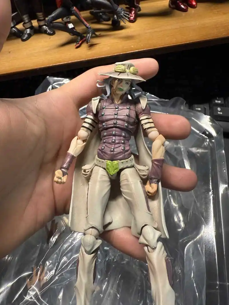 عمل الشكل جوجو مغامرة غريبة Sbr الصلب الكرة تشغيل دمية أنيمي الدوران Zeppeli نموذج حلية جمع تمثال الأولاد لعبة هدية