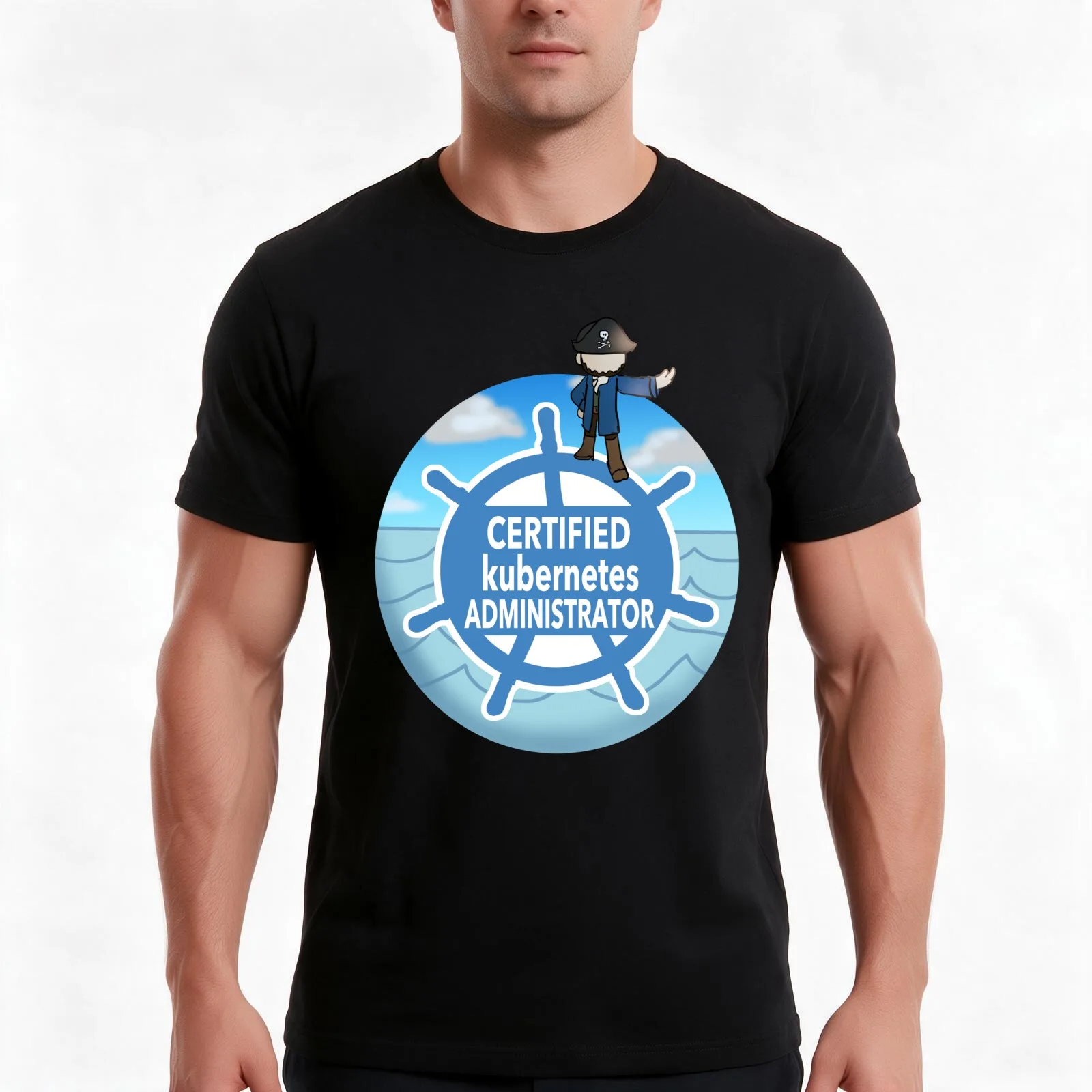 Certified Kubernetes Administrator T-Shirt, Summer Casual Cotton Tee, Oversized Streetwear Tops, Vintage Graphic Print