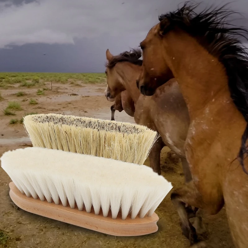 

Щетка для ухода за лошадьми, ручки из цельного дерева, шерсть, сизаль, щетка для чистки лошадиного тела, массажная щетка для ежедневного использования, инструмент для ухода за телом