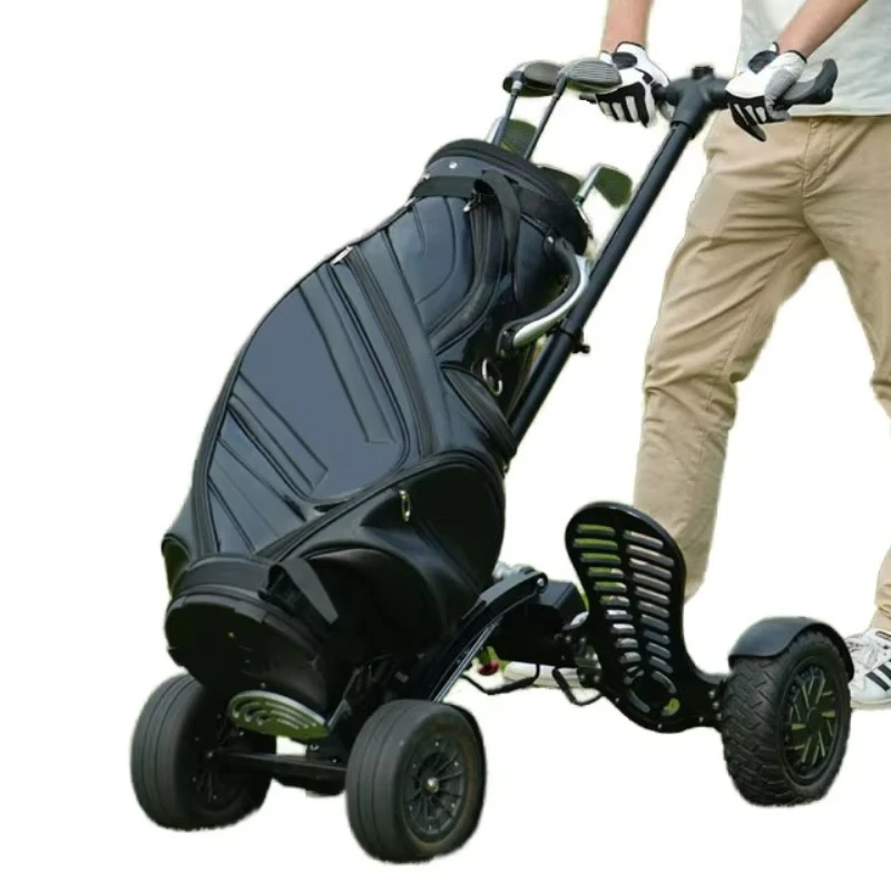 Easy Folded Aluminium Golf Scooter 1 Person 4-Wheel Electric Trolley 1600W Brushless Motor 25km/h for