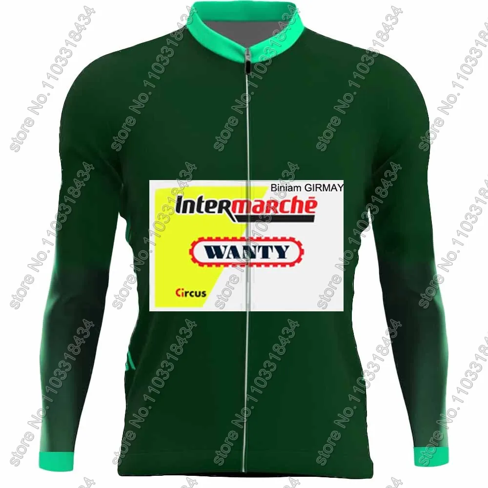 Wanty Cycling Jersey 2024 Team Long Sleeve France Tour Green Biniam Girmay Clothing Road Bike Shirts Bicycle Tops MTB Uniform