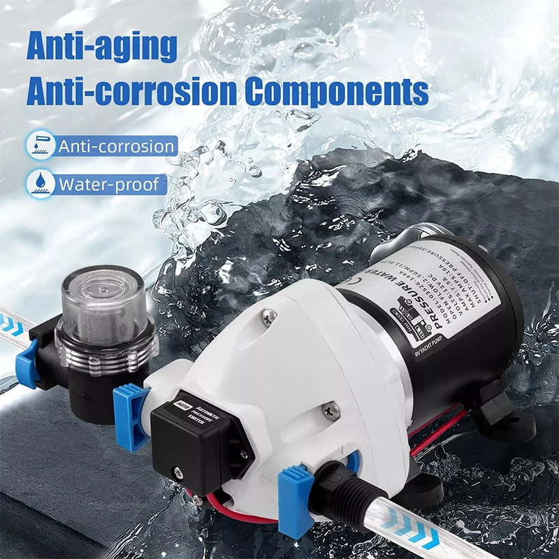 

RV Water Pump 12V High-Pressure DC Booster 50PSI/3.4BAR Automatic Self-Priming Electric Water Pump For TRUMA SYSTEMS RV Camper