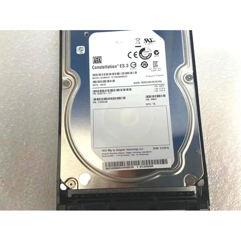 

For DELL Zero Power ST2000NM0033 2T 3.5 7.2K 128M SATA 55fx5 2TB Hard Drive