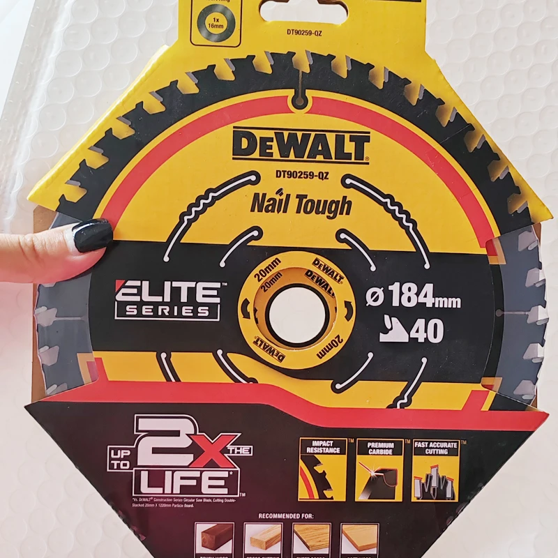 Imagem -04 - Dewalt Dt90257 2x Life 184 mm x 24tc Lâmina de Serra Circular Carpintaria Disco de Corte Dedicado Acessórios de Ferramenta Elétrica