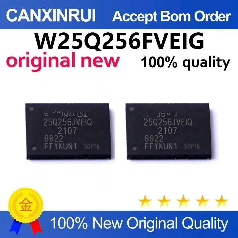 （5pcs-10pcs）Brand new original W25Q256FVEIG WSON-8-EP (6x8) NOR FLASH memory