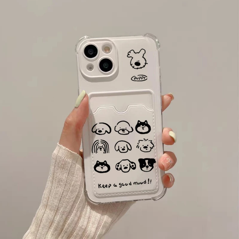 Hund Katze Paar Handyhülle für Redmi Note 14 13 Pro Plus 12S 12 11 10 Pro 12 13C 12C 10 Gehäuse Brieftasche Soft Clear Cover