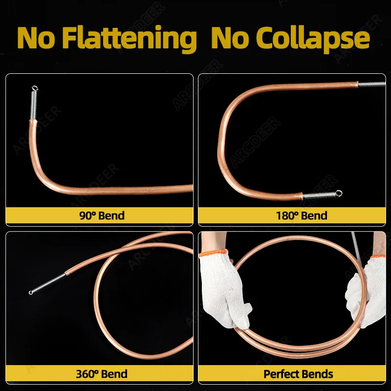 2.5 متر النمط الداخلي الربيع النحاس أنبوب الشواذ دليل للطي الانحناء خط الأنابيب لتكييف الهواء أنبوب نحاسي الانحناء أداة