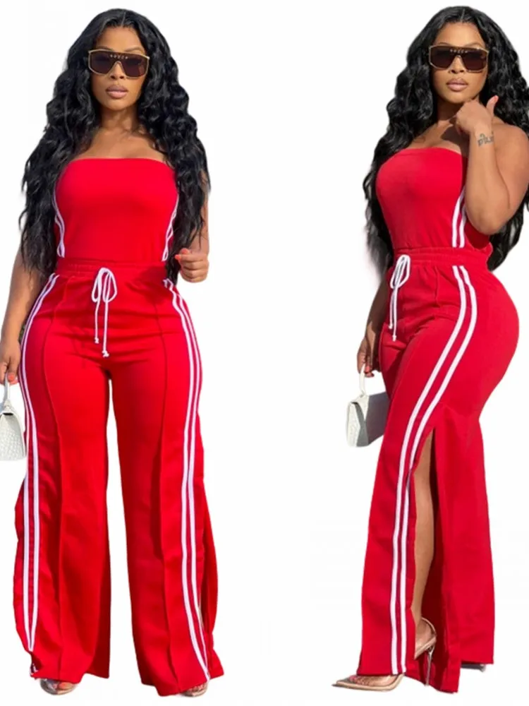 Set da donna da 2 pezzi 2025 Estate Autunno Splicing Pullover Suit Top e pantaloni Abiti Set da due pezzi Tuta abbinata