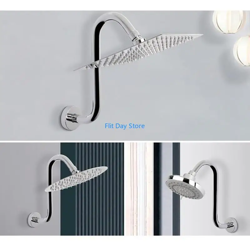 F92C S Showerhead Risers Pipe Bathroom Shower Head Arm for elevates Water Flows