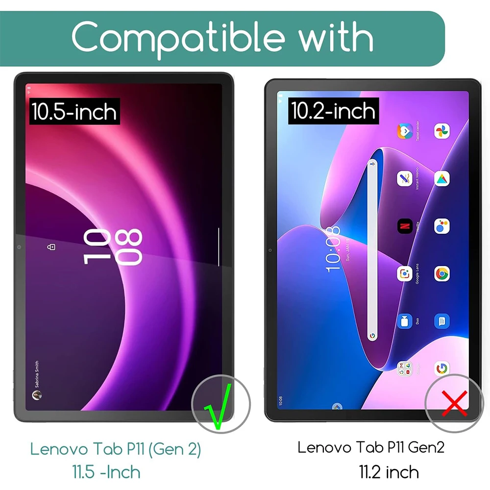 For Lenovo Tab P11 2nd Gen 11.5 Inch 2023 Tempered Glass Screen TB-350FU TB-350XC 9H Tablet Anti Scratch Clear Protective Film