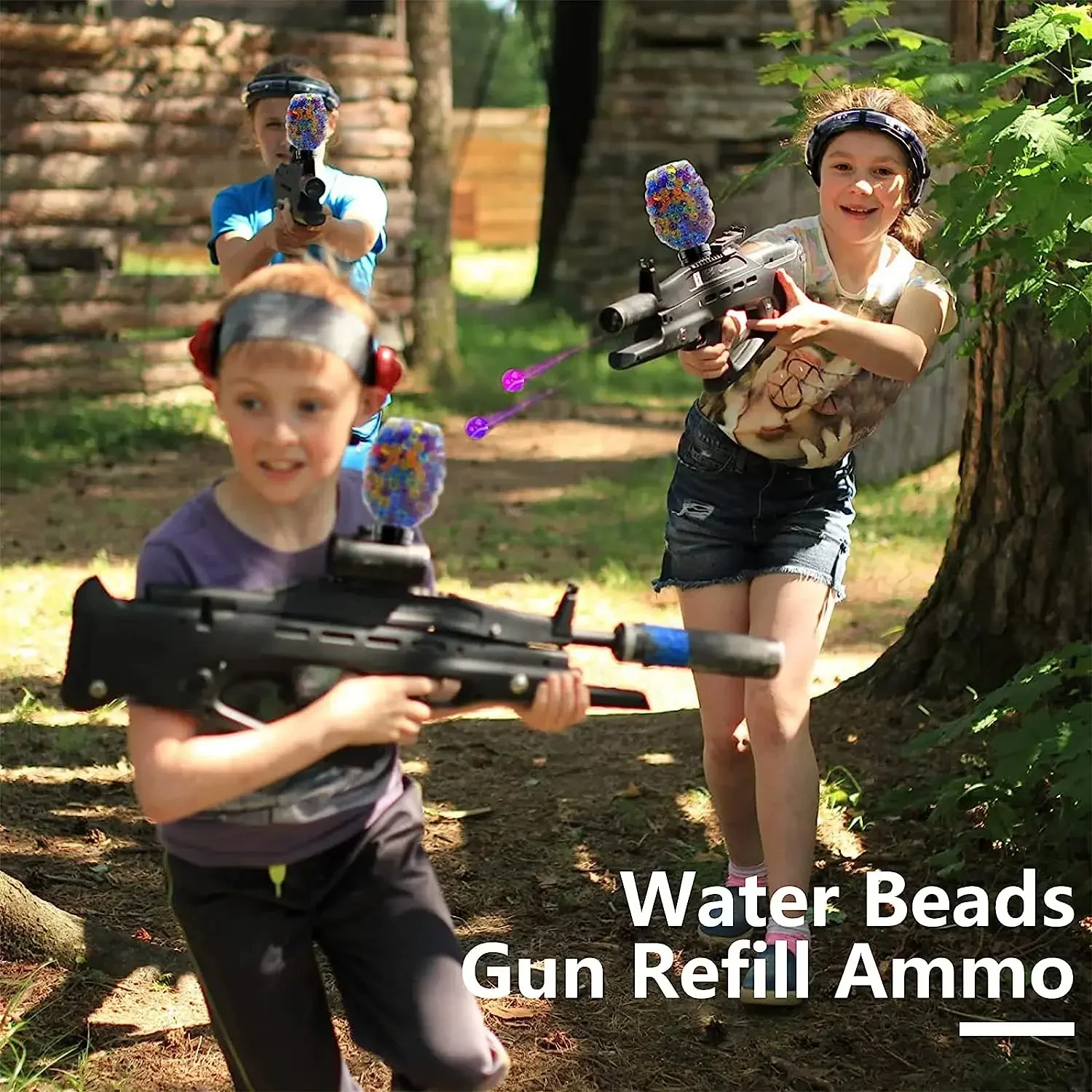 Refill Ammo Splater Water Beads Blaster Bullets Rainbow Water Based Ball for Gun Toy Kids Family Game Accessories
