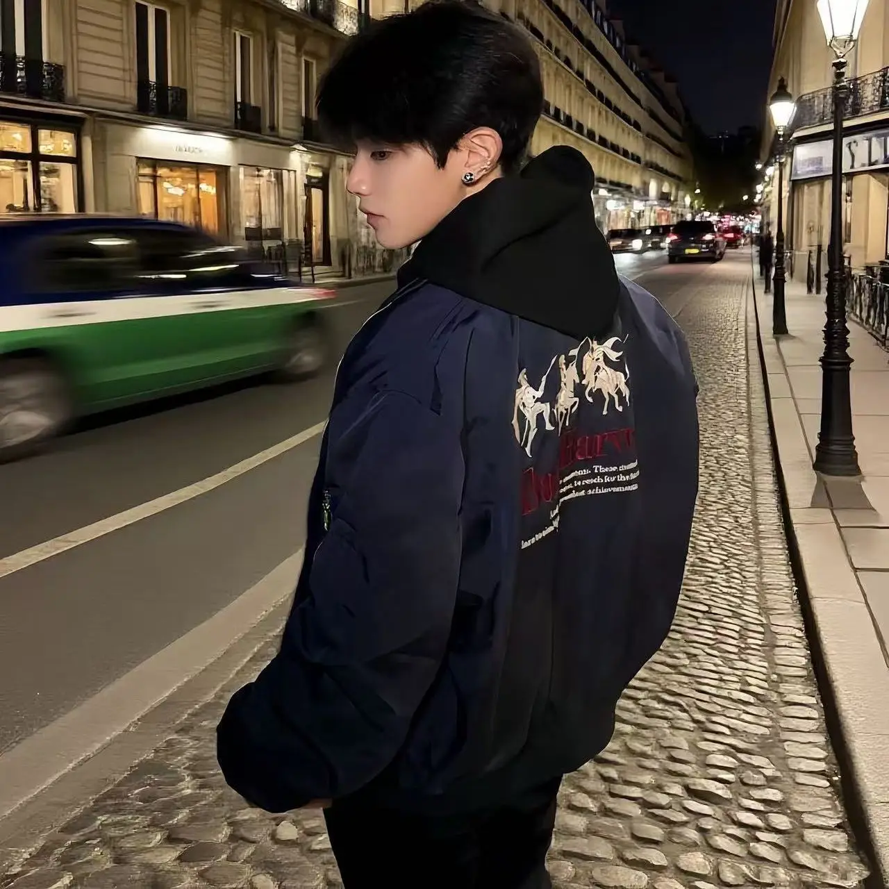 

Американский Хай-стрит Ретро Вышитые лацканы Пилот Джет Свободный ex Бейсбол Sle Пары Верхняя одежда Повседневная ткань из бычьей ткани