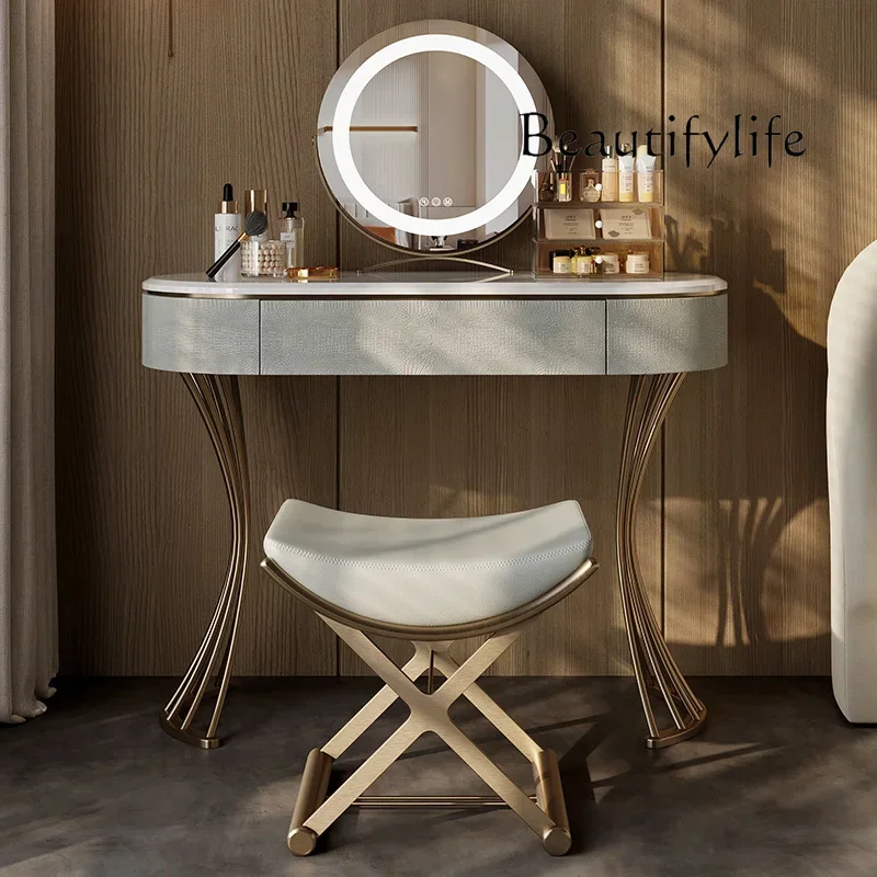 

X Italian minimalist rock slab dresser modern villa premium bedroom makeup table