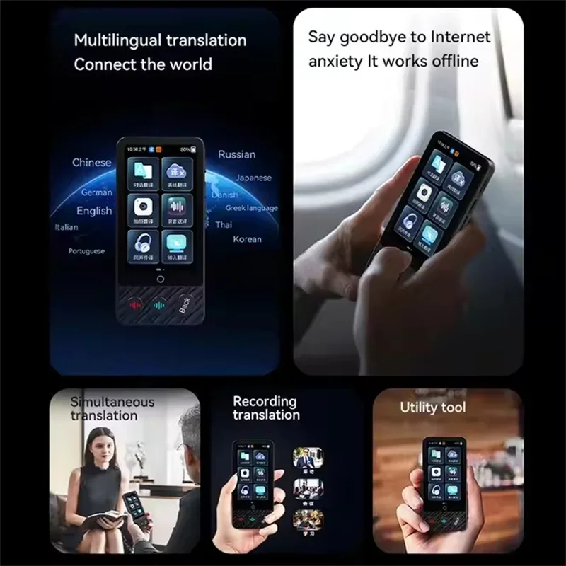 Traduttore intelligente portatile M50 Foto/Offline/Traduzione online in tempo reale 142 lingue Precisione ad alta velocità Viaggi straniere