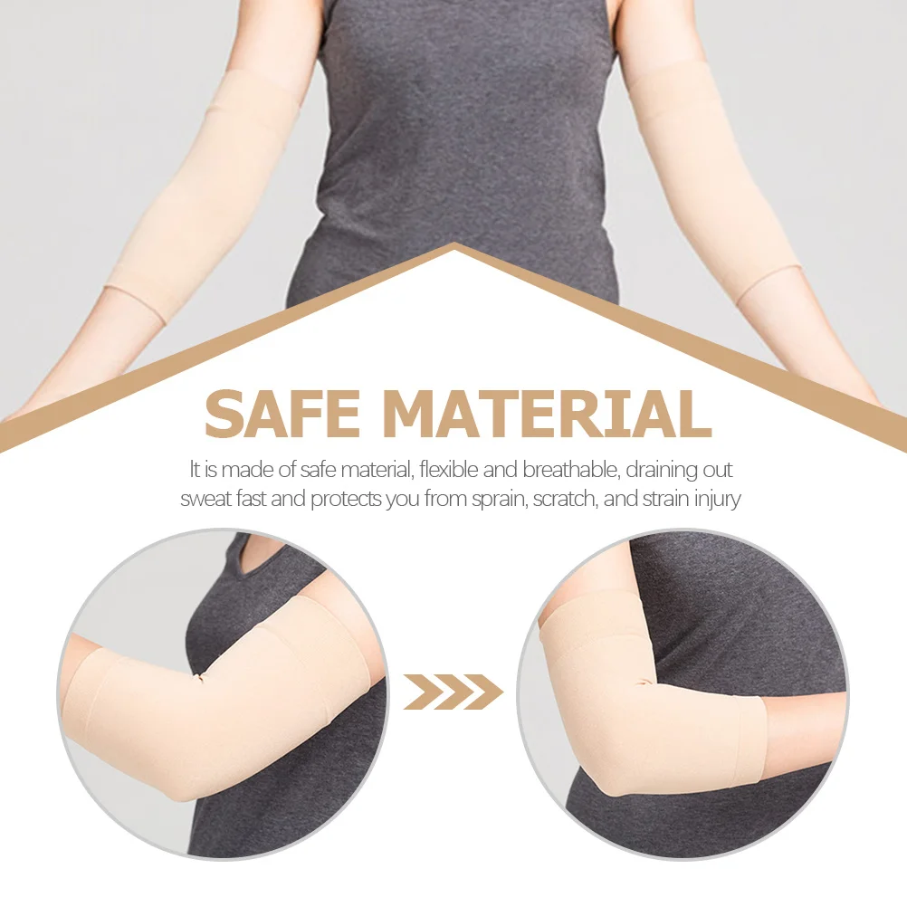 

2Pairs Breathable Elastic Elbow Support Sleeve Protective Cover for Outdoor Sports Elbow Brace Sports Supplies