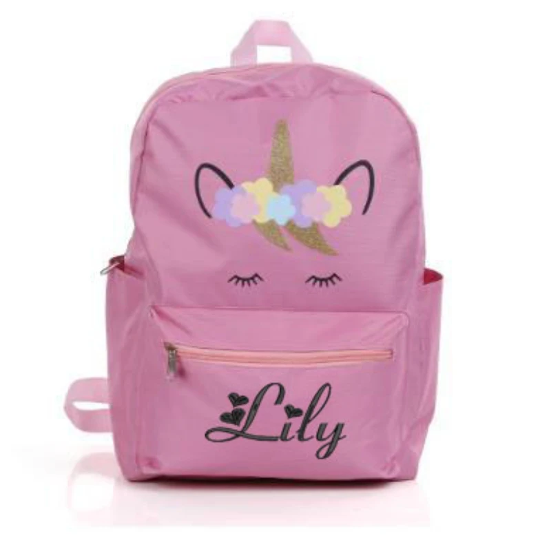 Custom name Cute unicorn Toddler Bag for Boys Girls,Kid's Backpack Schoolbag Kindergarten Preschool Nursery Travel Bag