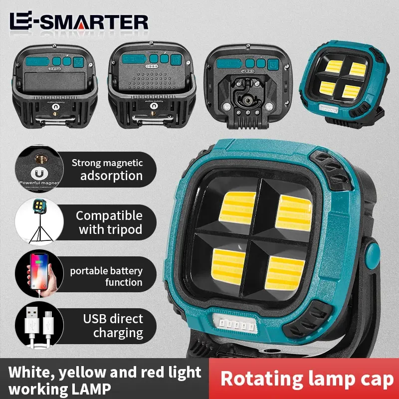 ESMATER W894 COB Multi-Functional Portable Flashlight Rechargeable Strong Light Emergency Lamp