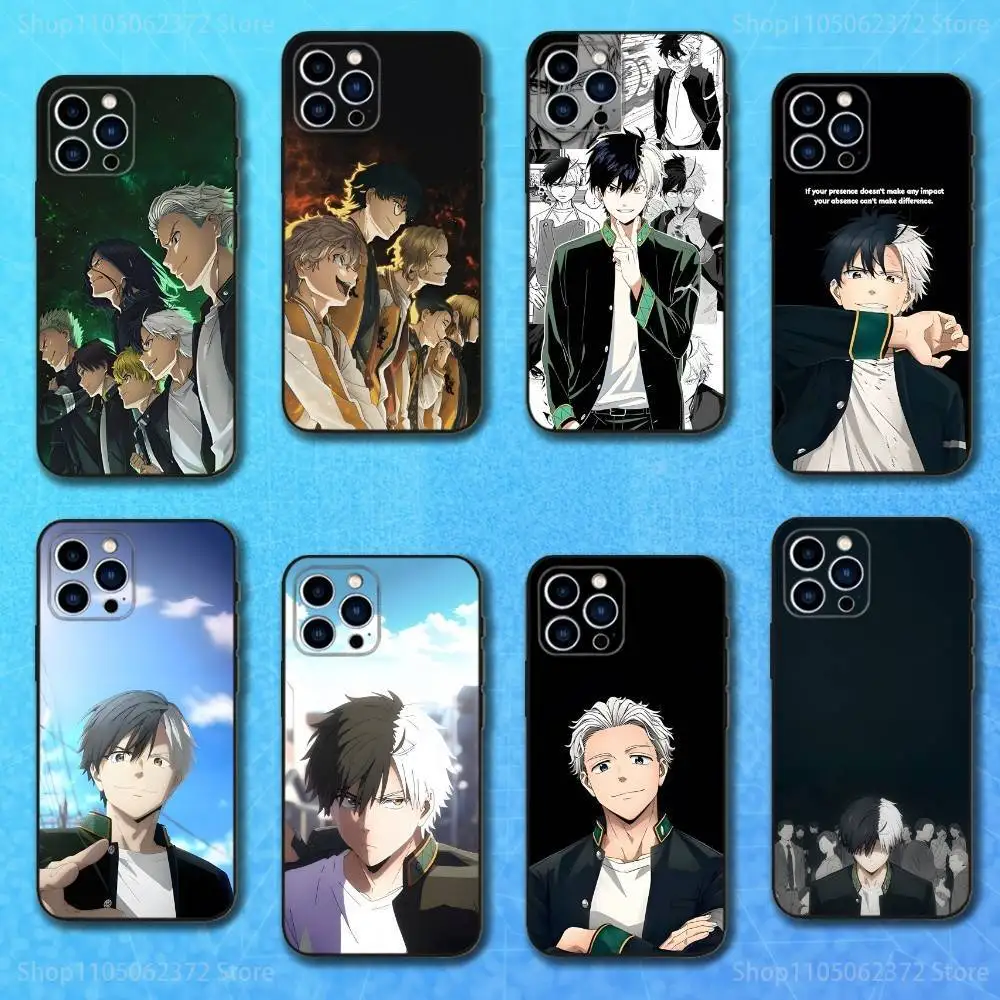 

Anime W-Wind Breaker S-Sakura Phone Case For iPhone 16,15,14,13,12,11 Plus,Pro Max,XS,X,XR,SE,Mini,8,7,Soft Silicone Black Cover