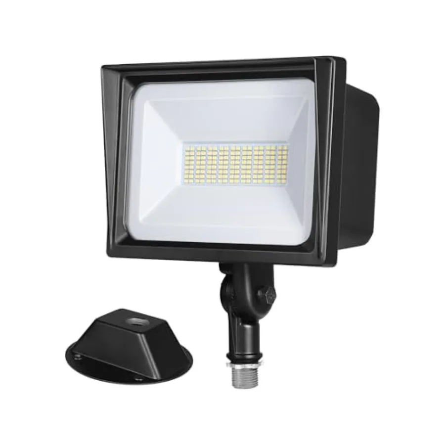 65W LED Flood Light Outdoor with Knuckle Mount, 6670 LM Super Bright IP65 Waterproof LED Security Flood Light, 5000K Daylight f
