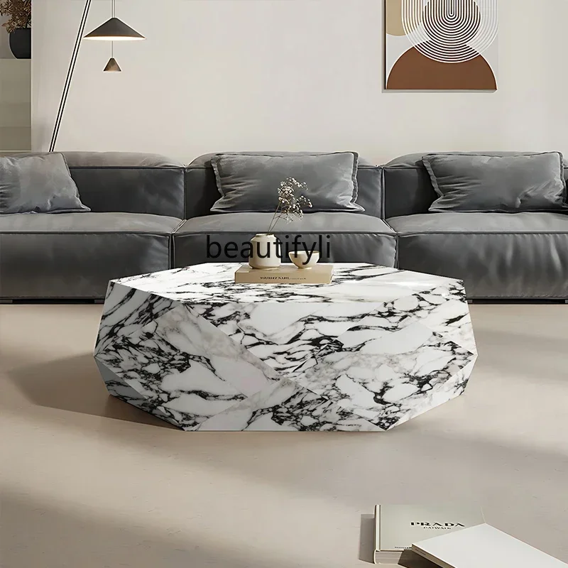 

A57 Living room rock slab coffee table household small apartment irregular polygon modern simple side table