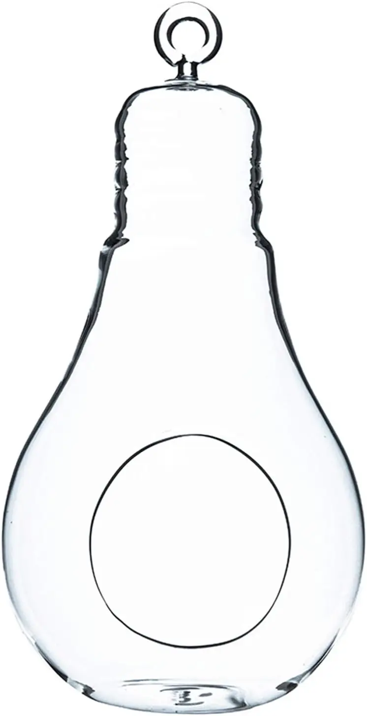 Hanging Glass Plant Terrarium, Bulb DIY Succulent Planter, Candle Holder, 1 Piece