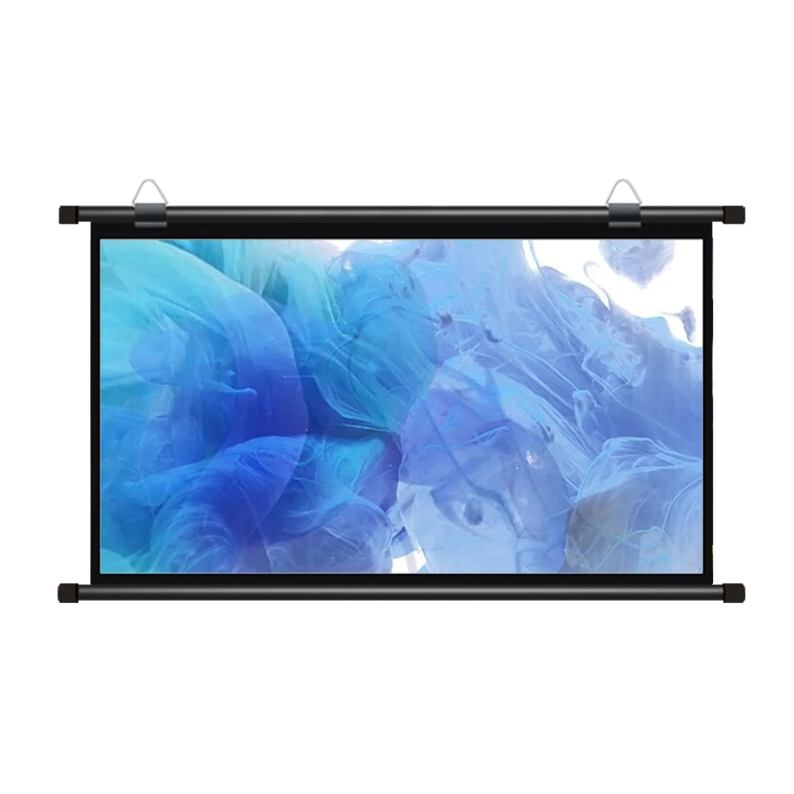 

110-дюймовый проекционный экран 16:9 — моющийся, устойчивый к складкам, портативный — для просмотра фильмов дома, в помещении и на улице.