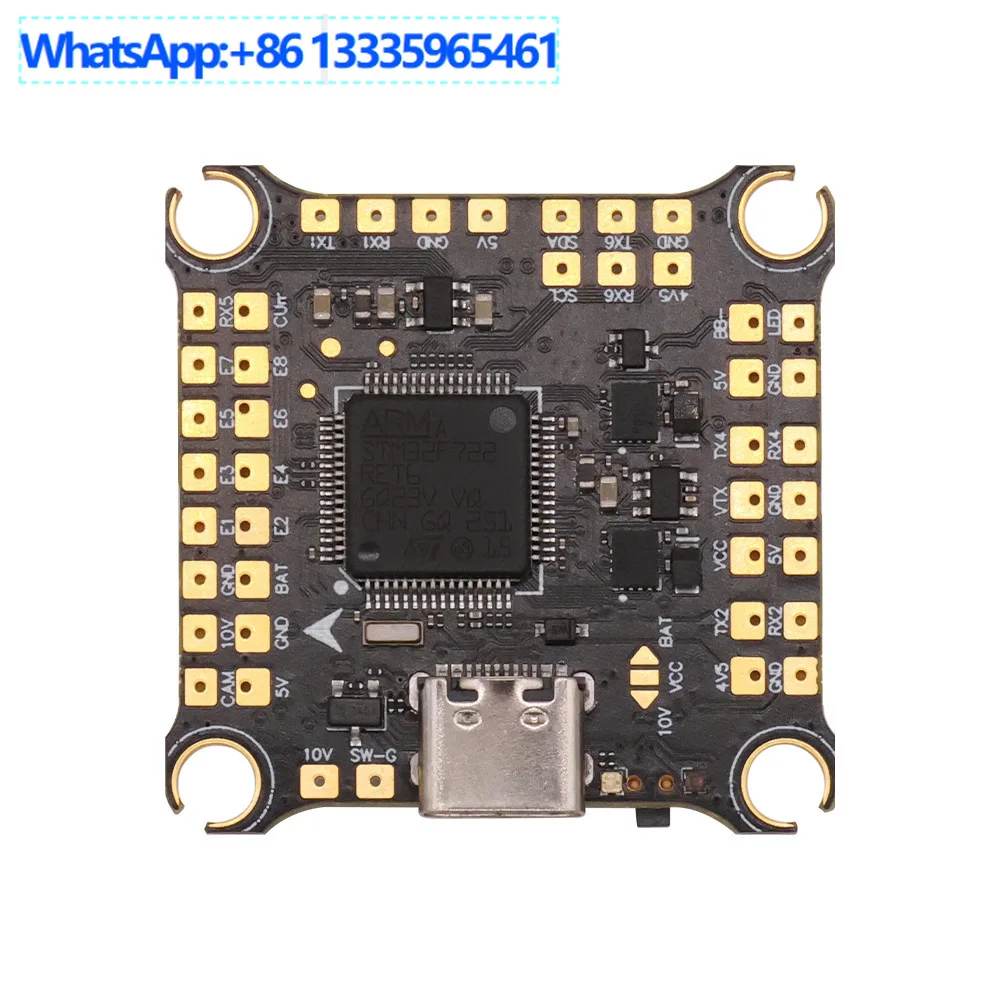 HAKRC F722 V2 DJI Flight Controller, Dual BEC Barometer, Dual Gyroscope 2-6S Crossover Competition
